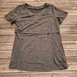 Joymom XL nursing top charcoal gray